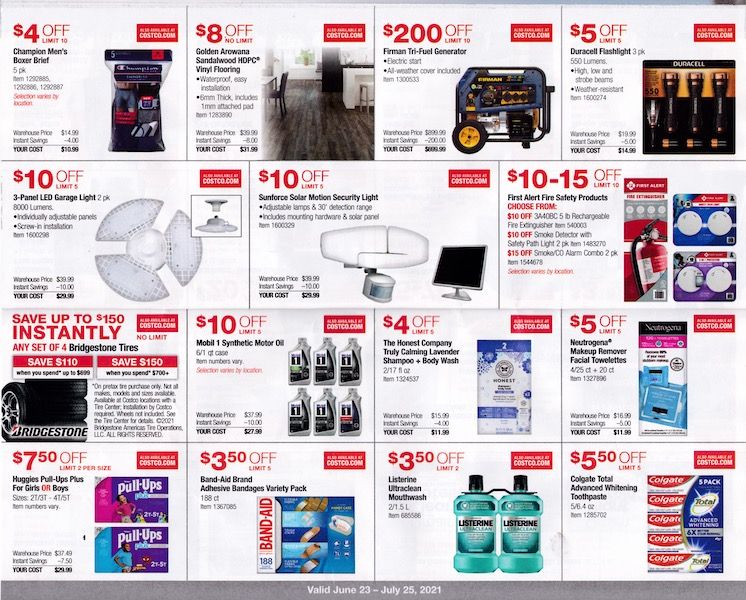 Costco ad with toothpaste and more